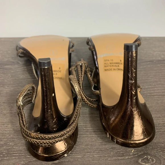 Dollhouse Womens Strappy Jewelled Heeled Sandals Sz 8 Boho Whimsy Fairycore FLAW - Picture 5 of 16